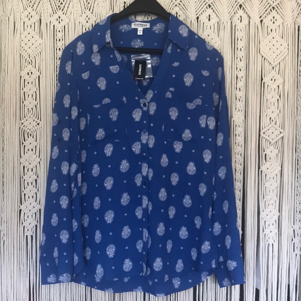 Express Portfino Paisley Button Down
